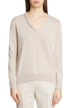 Women's Fabiana Filippi Chain Trim Sweater Us / 38 It - Beige