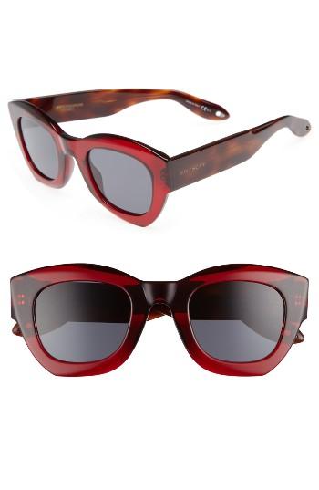 Women's Givenchy 48mm Cat Eye Sunglasses - Red