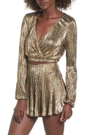 Women's Show Me Your Mumu Donovan Crop Top - Metallic