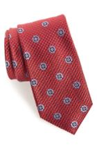 Men's Nordstrom Men's Shop Northport Medallion Silk Tie, Size - Blue