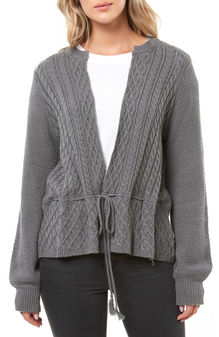 Women's O'neill Donnie Cardigan - Grey