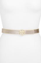 Women's Tory Burch Reversible Metallic Leather Belt