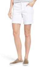 Petite Women's Wit & Wisdom Ab-solution Cuffed Denim Shorts P - White