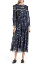 Women's Isabel Marant Etoile Eina Floral Print Midi Dress Us / 38 Fr - Beige