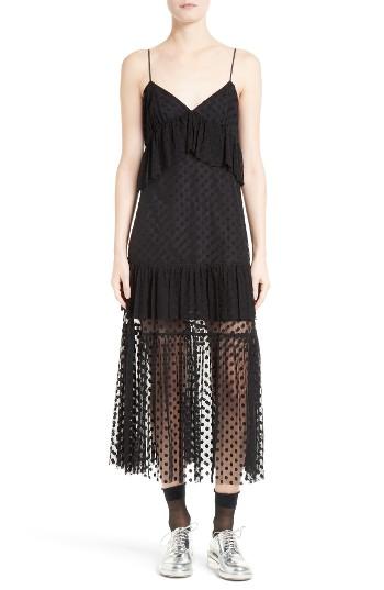 Women's Robert Rodriguez Polka Dot Lace Midi Dress