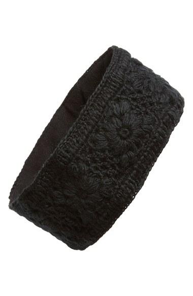Nirvanna Designs Crochet Ear Warmer Headband, Size - Black