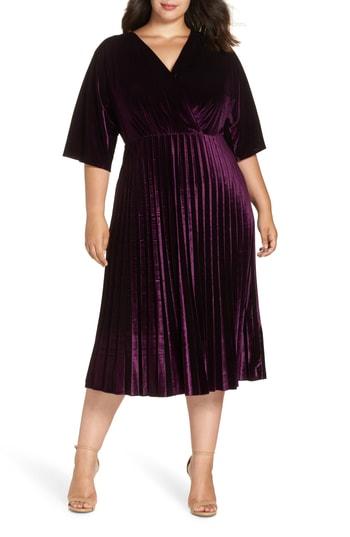 Women's Maggy London Pleated Velvet Dress