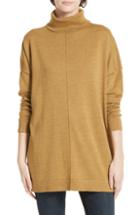 Women's Eileen Fisher Merino Wool Boxy Turtleneck Sweater, Size - Yellow
