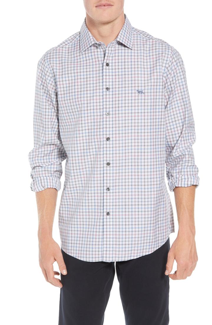 Men's Rodd & Gunn Port Hutt Regular Fit Check Sport Shirt - White