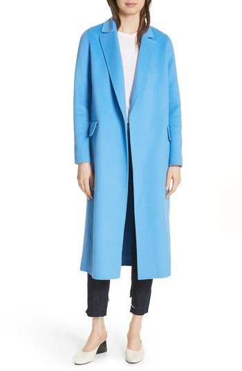 Women's Maje Geode Long Coat - Blue