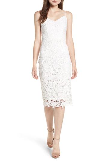 Women's Soprano Backless Lace Midi Dress - White