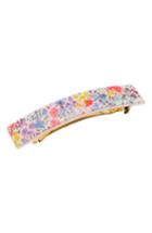France Luxe Rectangle Barrette, Size - White
