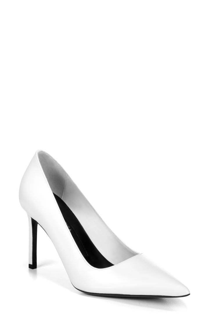 Women's Via Spiga Nikole Pointy Toe Pump .5 M - White