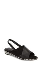 Women's Kelsi Dagger Brooklyn Saline Cross Strap Sandal .5 M - Black