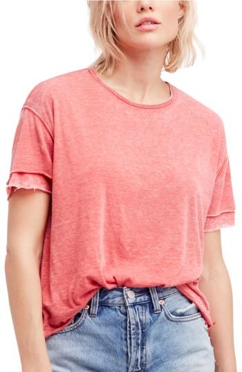 Women's Free People Cloud Nine Tee - Red