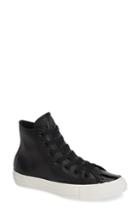 Women's Converse Chuck Taylor All Star Leather Patent High Top Sneaker .5 M - Black