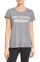 Women's Private Party Diet Starts Monday Tee - Grey