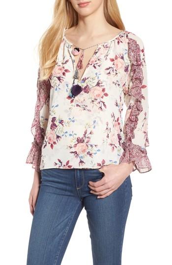 Women's Misa Los Angeles Sia Ruffle Top - White