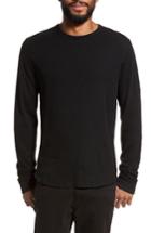 Men's Vince Double Knit Long Sleeve T-shirt, Size - Black
