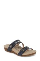 Women's Aetrex Janey Braided Slide Sandal .5 M - Blue