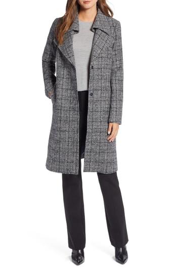 Women's Halogen Overlapping Collar Coat - Blue