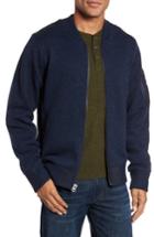Men's Schott Nyc Ma-1 Sweater Jacket, Size - Blue