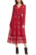 Women's Willow & Clay Embroidered Midi Dress - Red