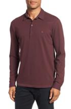 Men's John Varvatos Star Usa Long Sleeve Peace Sign Polo - Red