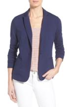 Petite Women's Olivia Moon Knit Blazer, Size P - Blue