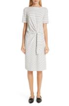 Women's Lafayette 148 New York Glendora Knotted Stripe Dress - White