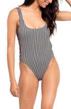 Women's L Space Mayra Ribbed One-piece Swimsuit - Black