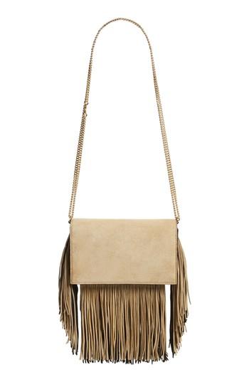 Diane Von Furstenberg Fringe Soiree Suede Convertible Crossbody Bag - Black