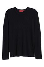 Men's Hugo Scuber Slim Fit Diamond Sweater, Size - Blue