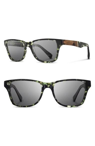 Women's Shwood Polarized Wood Inlay Sunglasses -