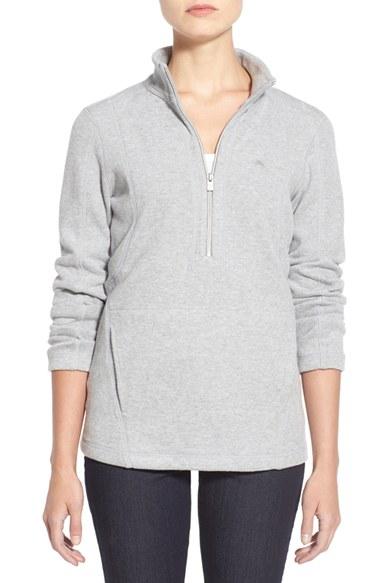 Women's Tommy Bahama 'aruba' Half Zip Sweatshirt - Grey