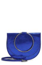 Trouve Reese Crackle Ring Crossbody Bag - Blue