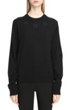 Women's Givenchy Star Embellished Wool Sweater - Black