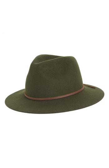 Women's Brixton 'wesley' Wool Fedora - Green