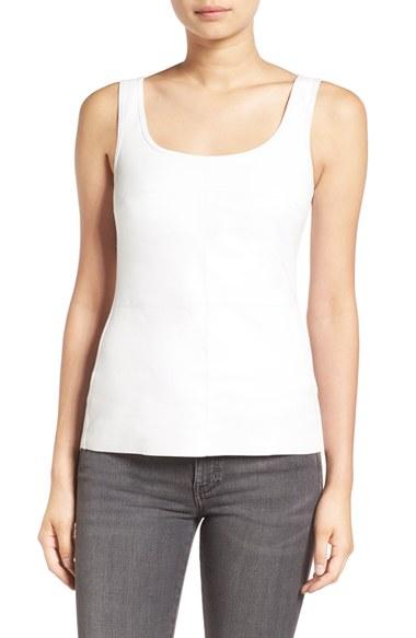 Women's Bailey 44 'fonda' Faux Leather Front Tank - White