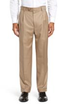 Men's Zanella Bennett Regular Fit Pleated Trousers - Beige