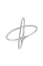 Women's Bony Levy Stackable Crossover Beaded Diamond Ring (nordstrom Exclusive)