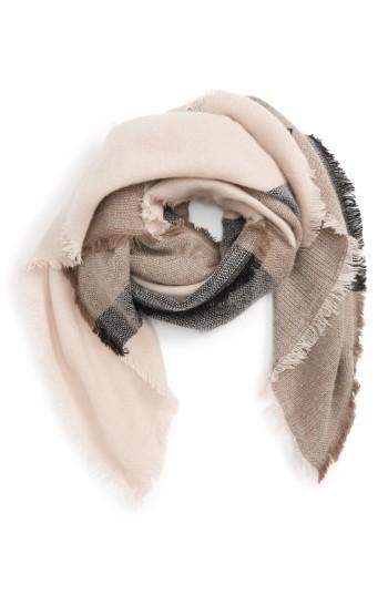 Women's Accessory Collective Stripe Scarf, Size - Grey