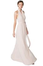 Women's Ceremony By Joanna August 'amber' Side Tie Chiffon Halter Gown - Brown