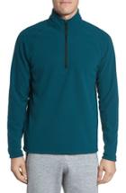 Men's Zella Quarter Zip Fleece Pullover, Size - Blue/green