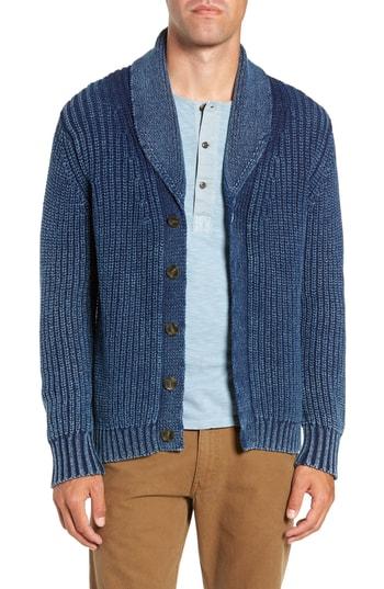 Men's Frye Shawl Cardigan - Blue