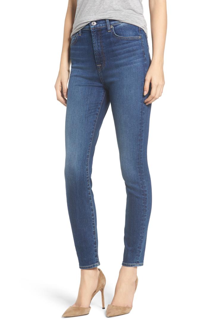 Women's 7 For All Mankind Aubrey High Waist Ankle Skinny Jeans - Blue