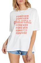 Women's Billabong Forever Coastal Graphic Tee - White