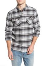 Men's O'neill Butler Plaid Flannel Sport Shirt, Size - Black