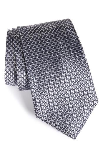 Men's Nordstrom Basket Weave Silk Tie, Size X-long - Blue