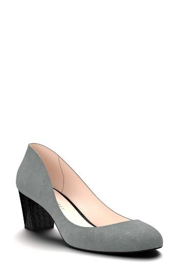 Women's Shoes Of Prey Block Heel Pump C - Grey